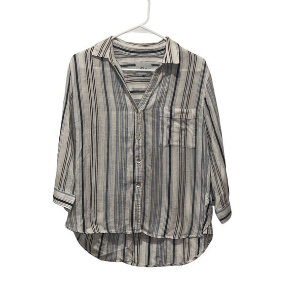 Rails Marloe Striped Button-Up Long-Sleeve Lightweight Fit Women's Shirt  small - Picture 2 of 7